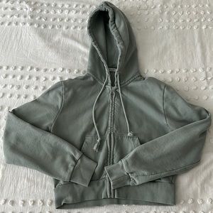 John Galt Cropped Zip up Hoodie from PacSun